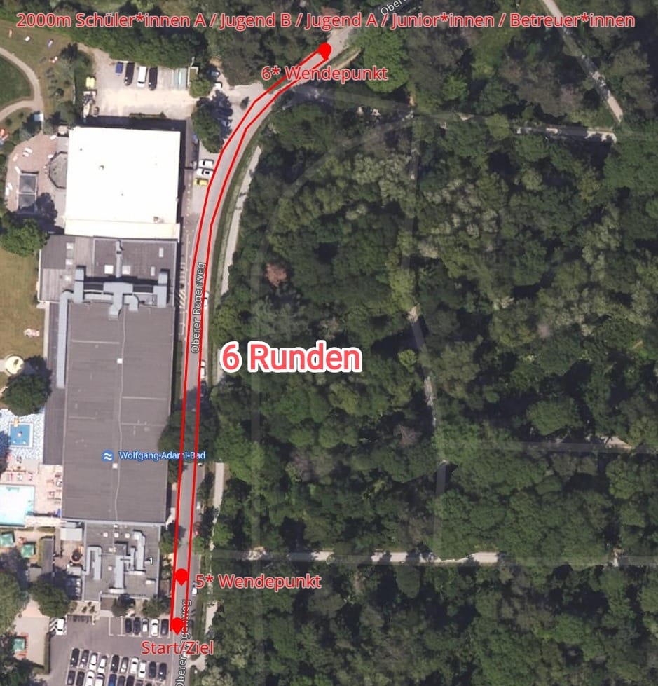Laufstrecke 2000m
